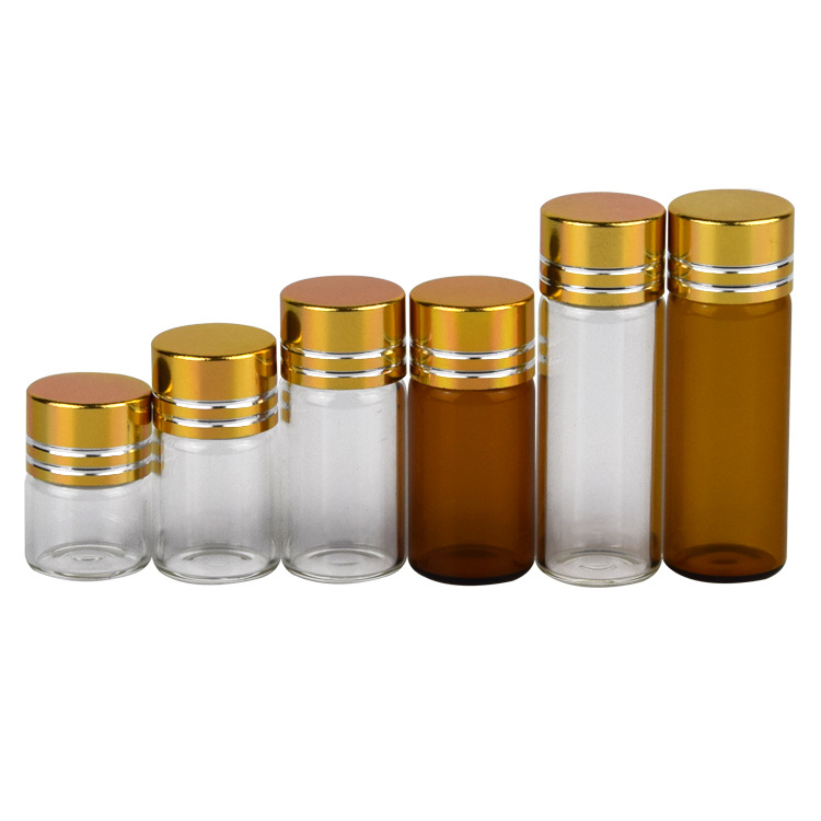 管制玻璃分装小药瓶直径16mm透明茶色精油瓶2ml3ml化妆品小瓶子