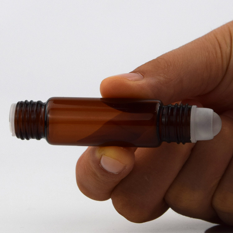 加工定制管制瓶玻璃化妆品瓶茶色走珠精油瓶双头滚珠瓶
