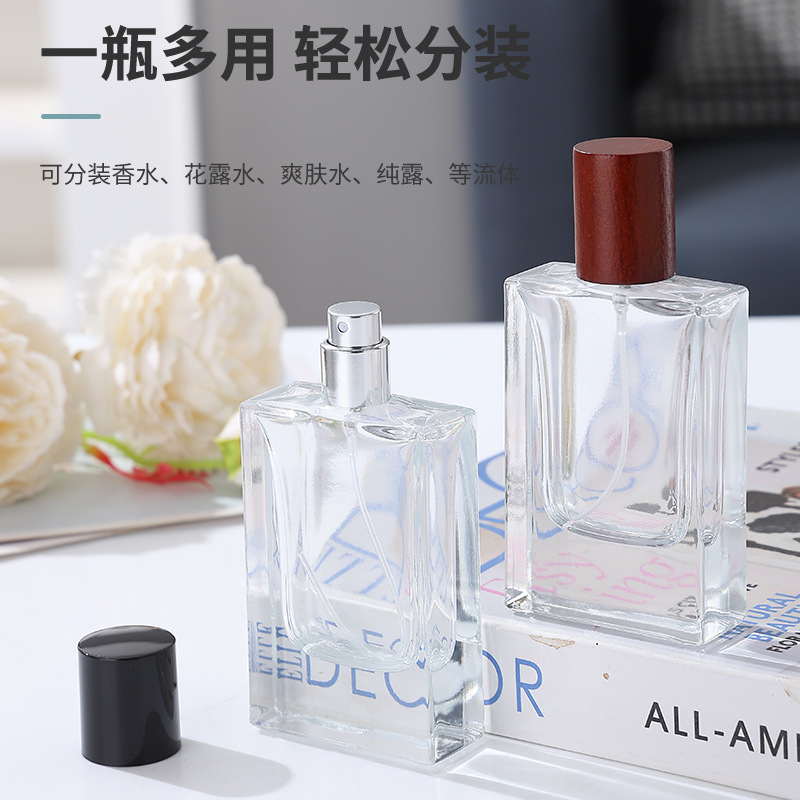 香水瓶空瓶30ml透明玻璃厚底香水分装瓶便携卡口喷雾瓶批发精油