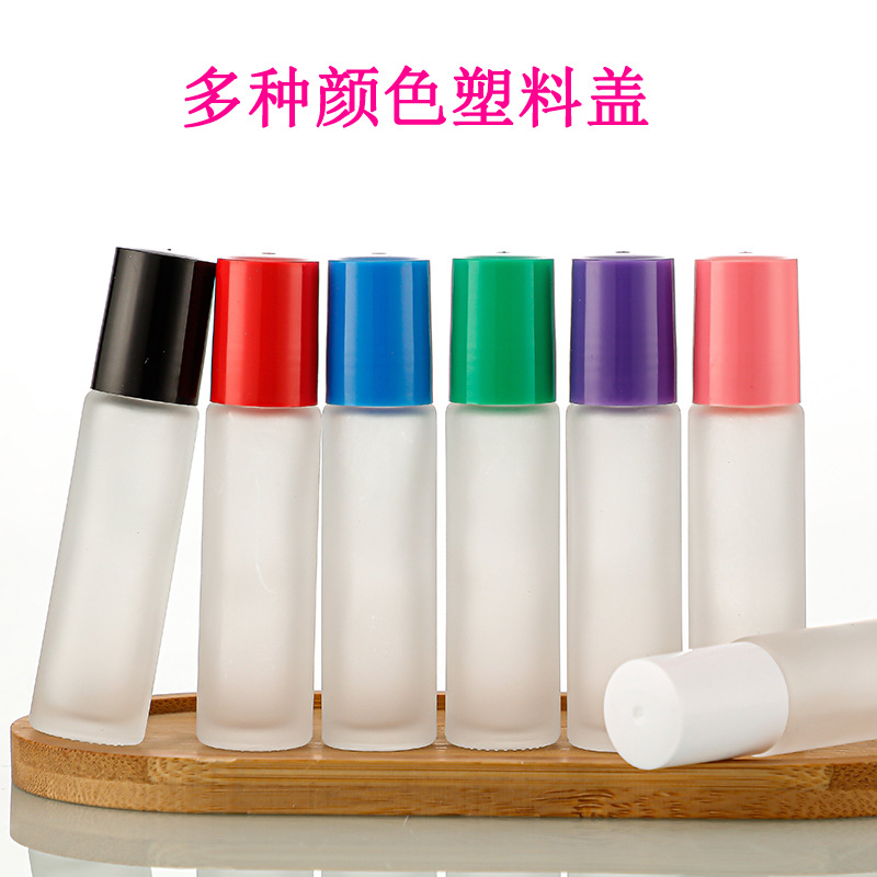 现货滚珠瓶晶白料玻璃化妆品包材加厚香水分装瓶滚动涂抹精油空瓶